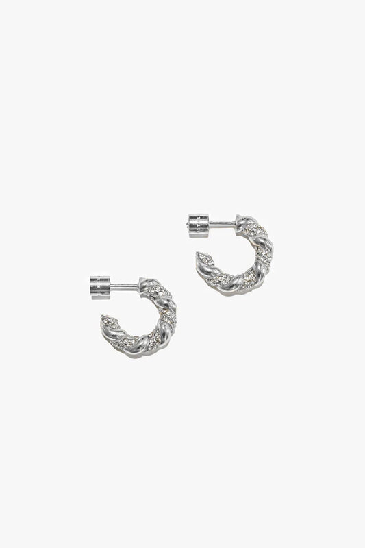 MC Rita Hoops Pave Silver